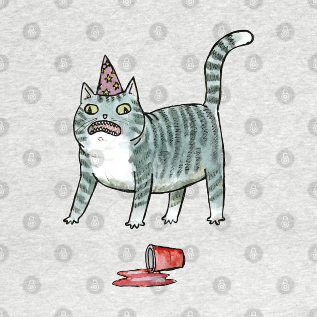 Party cat party foul by famousdinosaurs